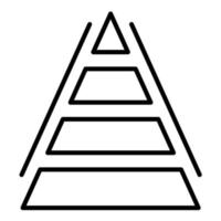 piramide grafiek lijn icoon vector