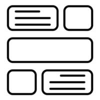 website lay-out lijn icoon vector