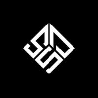 SD brief logo ontwerp op zwarte achtergrond. sds creatieve initialen brief logo concept. sds-briefontwerp. vector