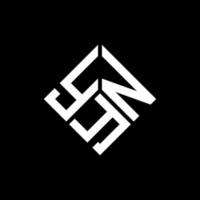 yny brief logo ontwerp op zwarte achtergrond. yny creatieve initialen brief logo concept. yny brief ontwerp. vector