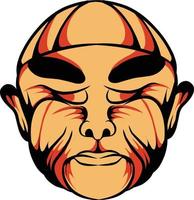 vector Japanse kabuki-maskers die goed zijn voor gebruik voor grote evenementen en merkstickers en andere
