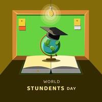 wereld studenten dag illustratie vector