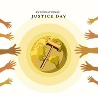 internationale gerechtigheid dag vector