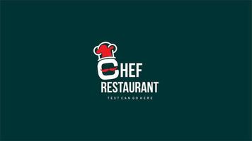chef-kok logo vector - tekststijl