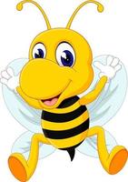schattige bijen cartoon vliegen vector