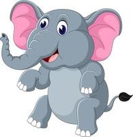 schattige olifant cartoon vector