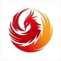 luxe geweldige phoenix logo vector ontwerpsjabloon