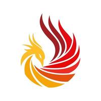 luxe geweldige phoenix logo vector ontwerpsjabloon