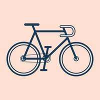 eenvoudig geïsoleerd modern fiets vectorpictogram fietslabel vector