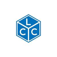 lcc brief logo ontwerp op zwarte achtergrond. lcc creatieve initialen brief logo concept. lcc-letterontwerp. vector