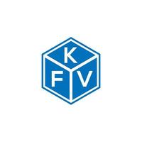 kfv brief logo ontwerp op zwarte achtergrond. kfv creatieve initialen brief logo concept. kfv brief ontwerp. vector