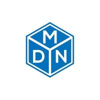 mdn brief logo ontwerp op zwarte achtergrond. mdn creatieve initialen brief logo concept. mdn-briefontwerp. vector