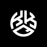 kkq brief logo ontwerp op zwarte achtergrond. kkq creatieve initialen brief logo concept. kkq brief ontwerp. vector