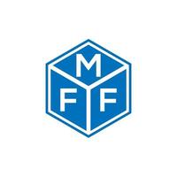 mff brief logo ontwerp op zwarte achtergrond. mff creatieve initialen brief logo concept. mff brief ontwerp. vector