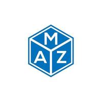 maz brief logo ontwerp op zwarte achtergrond. maz creatieve initialen brief logo concept. maz brief ontwerp. vector