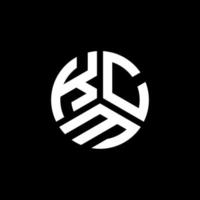 kcm brief logo ontwerp op zwarte achtergrond. kcm creatieve initialen brief logo concept. kcm brief ontwerp. vector