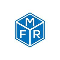 mfr brief logo ontwerp op zwarte achtergrond. mfr creatieve initialen brief logo concept. mfr brief ontwerp. vector