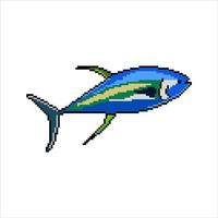 pixelkunst met tonijn. vectorillustratie. vector