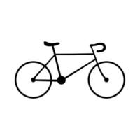 fiets pictogram geïsoleerd op een witte achtergrond. vectorillustratie. vector