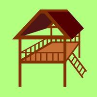 Indonesische traditionele gazebo illustratie vector. vector