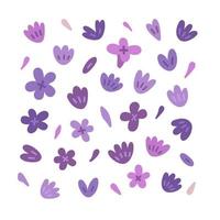 lavendel bloemen set vector