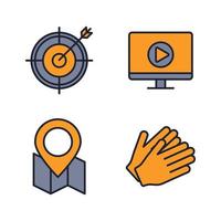 blogger, bloggen set pictogram symbool sjabloon voor grafische en webdesign collectie logo vectorillustratie vector