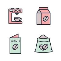 coffeeshop set pictogram symbool sjabloon voor grafisch en webdesign collectie logo vectorillustratie vector