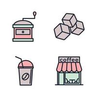 coffeeshop set pictogram symbool sjabloon voor grafisch en webdesign collectie logo vectorillustratie vector