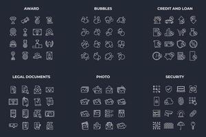 mega collectie icon pack symbool sjabloon voor grafische en webdesign collectie logo vector illustratie