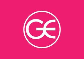roze wit gc beginletter logo vector