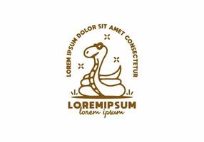 slangenlijntekeningen met lorem ipsum-tekst vector