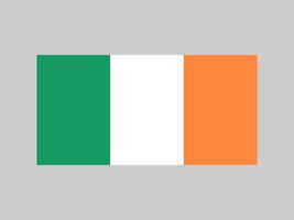 Ierse vlag, officiële kleuren en verhouding. vectorillustratie. vector