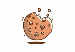 eenvoudige bruine koekjes ter illustratie vector