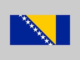 vlag van bosnië en herzegovina, officiële kleuren en verhouding. vectorillustratie. vector