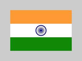 vlag van india, officiële kleuren en verhoudingen. vectorillustratie. vector