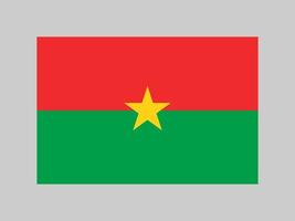 vlag van burkina faso, officiële kleuren en verhoudingen. vectorillustratie. vector