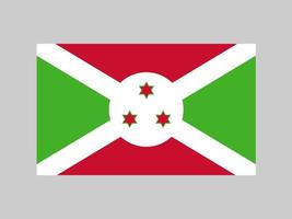 Burundese vlag, officiële kleuren en verhoudingen. vectorillustratie. vector