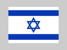 israëlische vlag, officiële kleuren en verhouding. vectorillustratie. vector