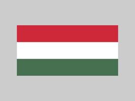 vlag van hongarije, officiële kleuren en verhoudingen. vectorillustratie. vector