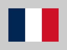 vlag van frankrijk, officiële kleuren en verhoudingen. vectorillustratie. vector
