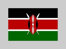 vlag van kenia, officiële kleuren en verhoudingen. vectorillustratie. vector