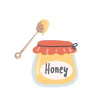 handgetekende pot honing. illustratie voor reclame, web, boekjes, ansichtkaarten. vector