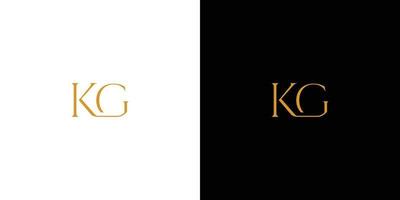 modern en luxe letter kg initialen logo ontwerp vector