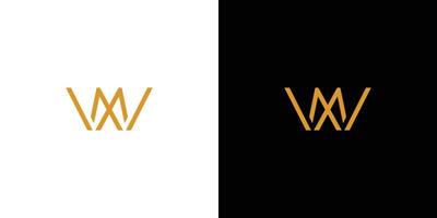 modern en uniek letter mw initialen logo ontwerp vector