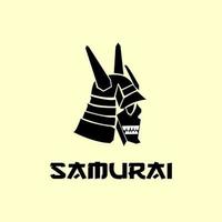 samurai ninja hoofd vector logo. samurai helm logo