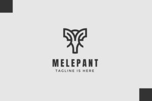 logo letter m olifant, monogram pictogram initiaal m vector