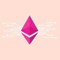 ethereum logo geïsoleerd crypto valuta concept vector