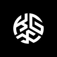 kgx brief logo ontwerp op zwarte achtergrond. kgx creatieve initialen brief logo concept. kgx brief ontwerp. vector