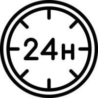 24 uur vector pictogram ontwerp illustratie