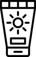 zonnebrandcrème vector pictogram ontwerp illustratie